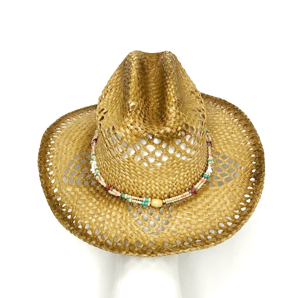 Shyanne Beaded Straw Western Cowboy Hat - Picture 7 of 7